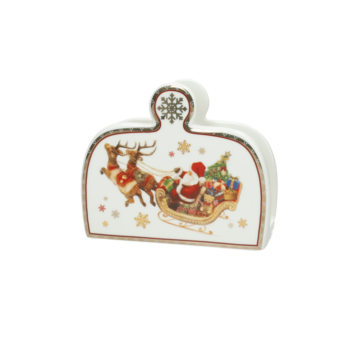 Suport pentru servetele, Christmas, Brandani, 14.5x4x12 cm, portelan - imagine 3
